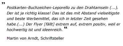 ...Das ist das mit Abstand vielseitigste und beste Werbemittel,
das ich in letzter Zeit gesehen habe...