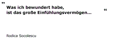 Was ich bewundert habe...