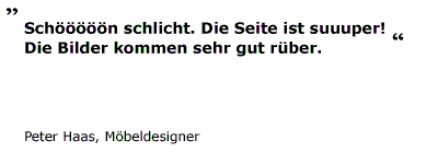 Sch���n schlicht...