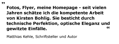 Seit vielen Jahren sch�tze ich....