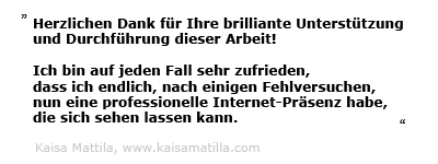 Herzlichen Dank f�r Ihre brilliante Unterst�tzung...